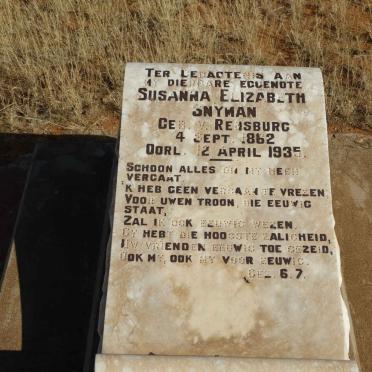 SNYMAN Susanna Elizabeth nee V. RENSBURG 1862-1935