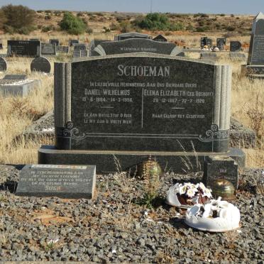 SCHOEMAN Daniel Wilhelmus 1884-1956 &amp; Elena Elizabeth BOSHOFF 1887-1928