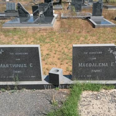 VILJOEN Marthinus C. 1931-1984 &amp; Magdalena E. 1926-