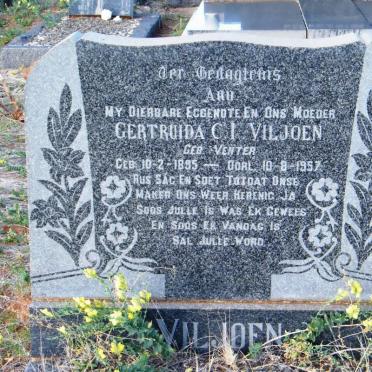 VILJOEN Gertruida C.I. nee VENTER 1895-1957
