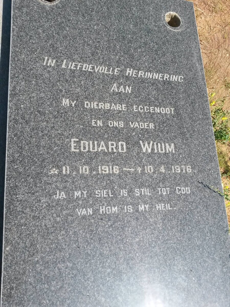 WIUM Eduard 1916-1976