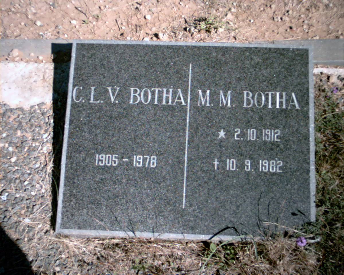 BOTHA C.L.V. 1905-1978 &amp; M.M. 1912-1982