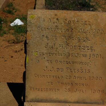 COETZEE A.J. -1900 :: COETZEE J.J.H. -1901 :: DU PLESSIS J.J. -1900