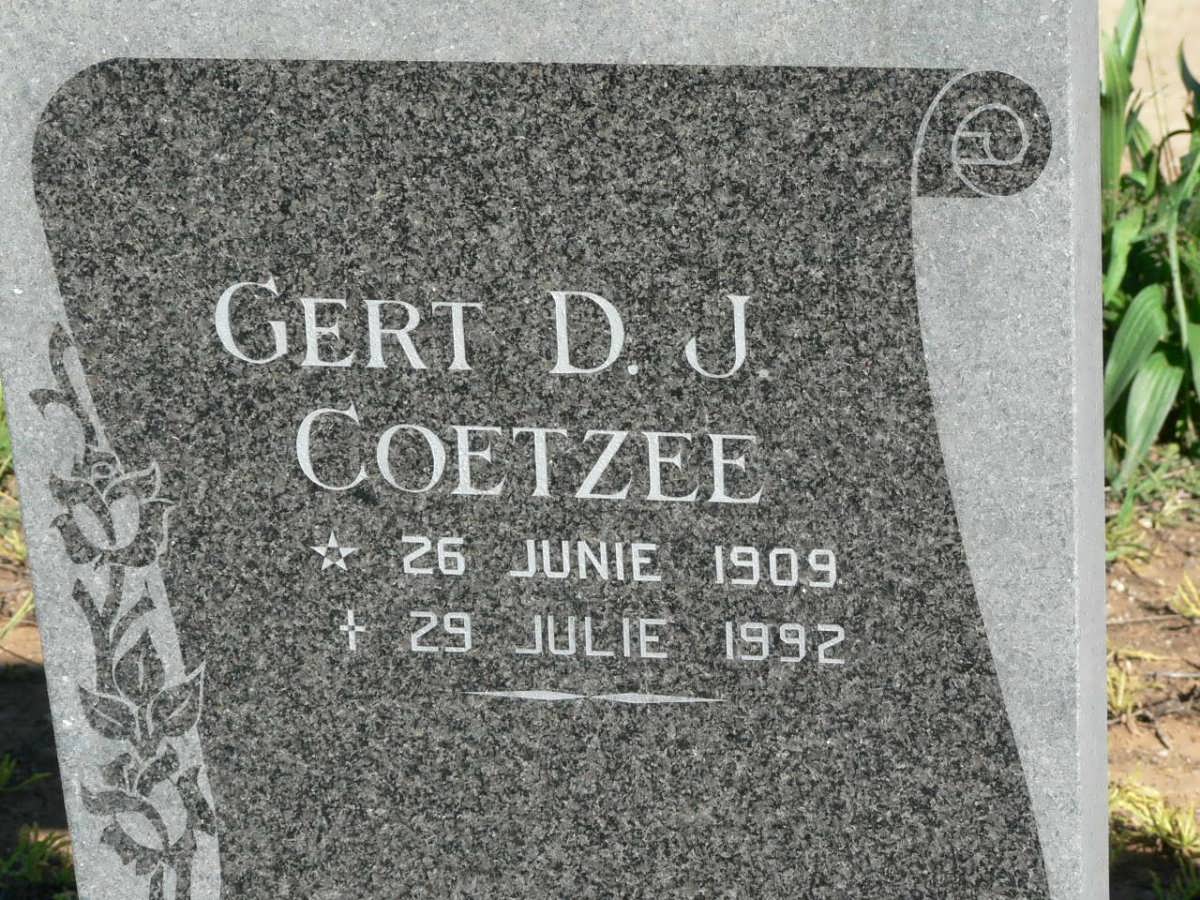 COETZEE Gert D.J. 1909-1992 