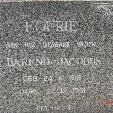 FOURIE Barend Jacobus 1918-1951