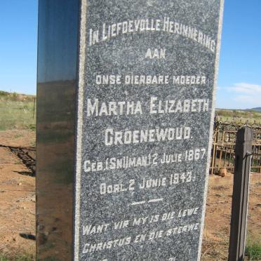 GROENEWOUD Martha Elizabeth nee SNIJMAN 1867-1943