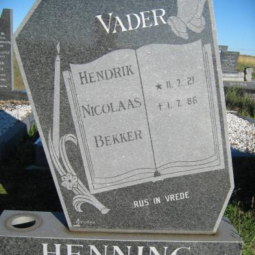 HENNING Hendrik Nicolaas Bekker 1921-1986