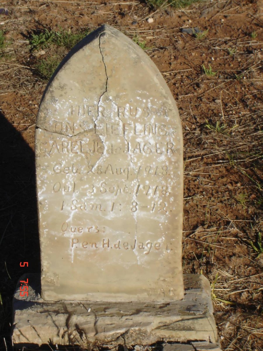 JAGER Careltjie, de 1918-1918