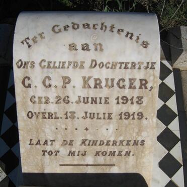 KRUGER G.C.P. 1918-1919