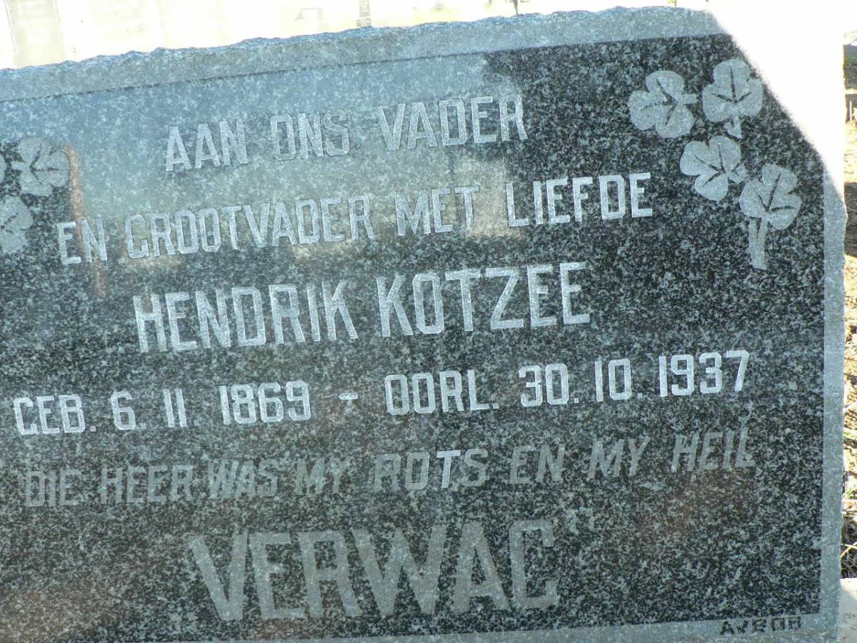 KOTZEE Hendrik 1869-1937