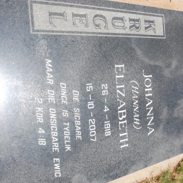 KRUGEL Johanna Elizabeth 1918-2007