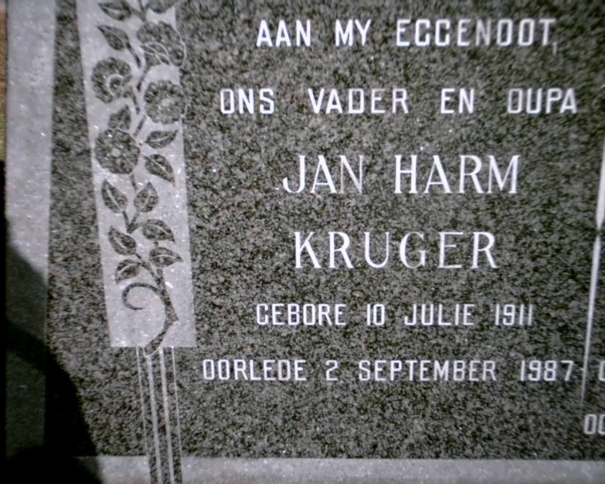 KRUGER Jan Harm 1911-1987 