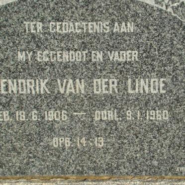 LINDE Hendrik, van der 1906-1960