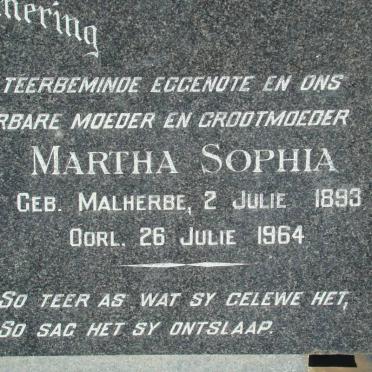 MAARTENS Martha Sophia geb MALHERBE 1893-1964