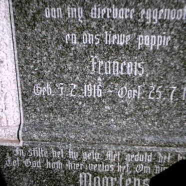 MAARTENS Francois 1916-1952