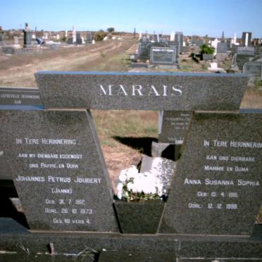 MARAIS Johannes Petrus Joubert 1912-1973 &amp; Anna Susanna Sophia 1915-1999 