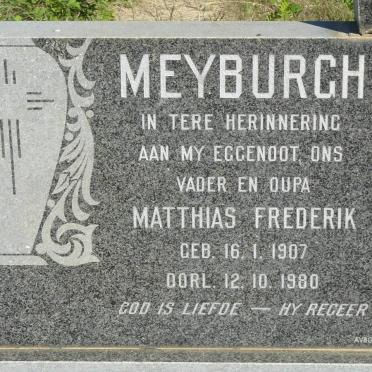 MEYBURGH Matthias Frederik 1907-1980