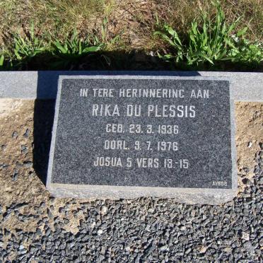 PLESSIS Rika, du 1936-1976