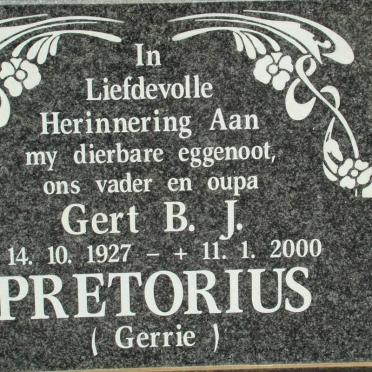PRETORIUS Gert B.J. 1927-2000