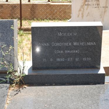 PLESSIS Anna Dorothea Wilhelmina, du nee KRUGER 1890-1970