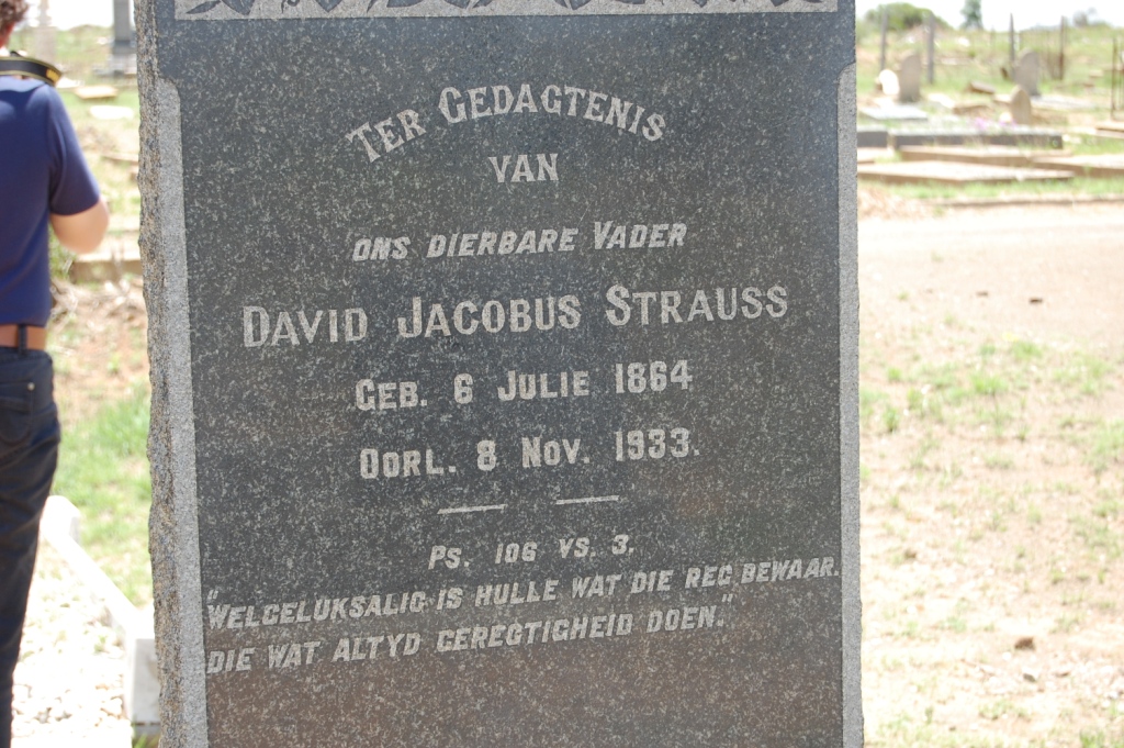 STRAUSS David Jacobus 1864-1933