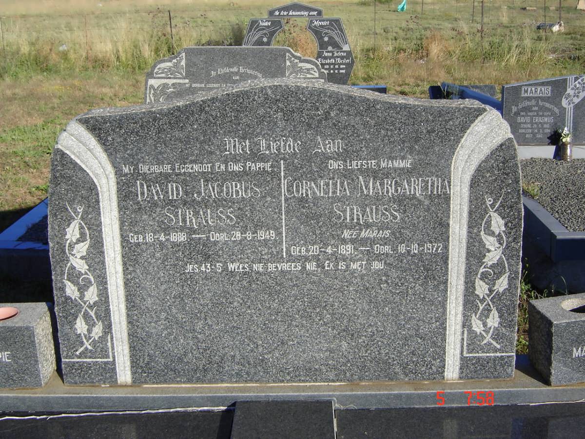 STRAUSS David Jacobus 1888-1949 &amp; Cornelia Margaretha MARAIS 1891-1972