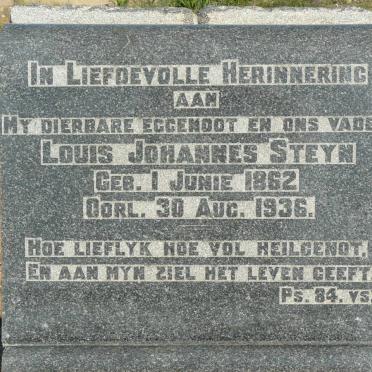 STEYN Louis Johannes 1862-1936
