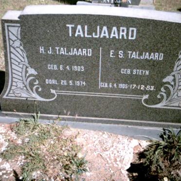 TALJAARD H.J. 1903-1974 &amp; E.S. STEYN 1905-1983
