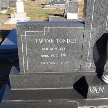 TONDER J.W., van 1894-1976 &amp; M.M.M. DIPPENAAR 1891-1980  