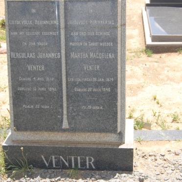 VENTER Herculaas Johannes 1870-1943 &amp; Martha Magdelena HATTINGH 1874-1946