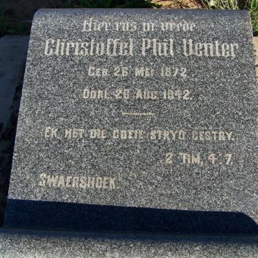 VENTER Christoffel Phil 1872-1942