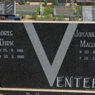 VENTER Floris Dirk 1910-1990 &amp; Johanna Fransina Magdalena 1911-1994