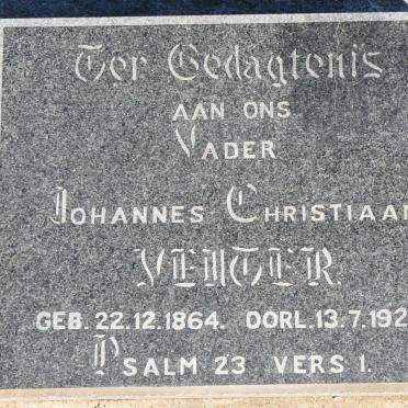 VENTER Johannes Christiaan 1864-1924
