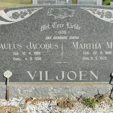 VILJOEN Paulus Jacobus 1888-1956 &amp; Martha M.M. 1896-1972