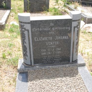 VENTER Elizabeth Johanna nee THERON 1914-1985