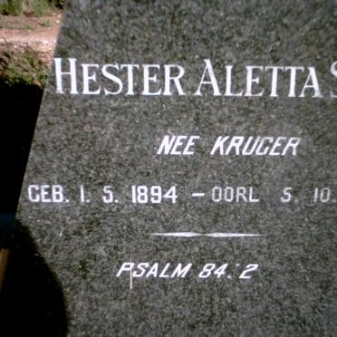 VORSTER Marthinus Lodewikus 1885-1972 &amp; Hester Aletta Sophia KRUGER 1894-1974 