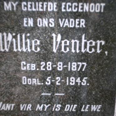 VENTER Willie 1877-1945 &amp; Anna MEYER 1892-1952  
