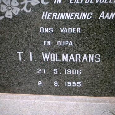 WOLMARANS T.I. 1906-1995 &amp; S.W. 1912-1978