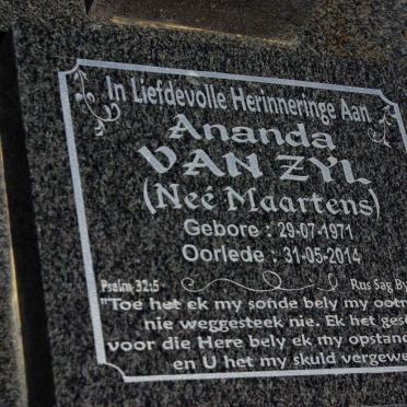 ZYL Ananda, van nee MAARTENS 1971-2014