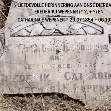 WEPENER Frederik J. &amp; Catharina E. 1854-1933