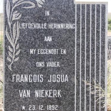 NIEKERK Francois Josua, van 1892-1975
