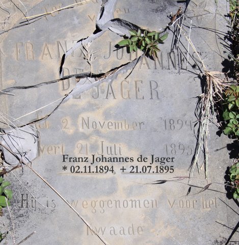 JAGER Franz Johannes, de 1894-1895