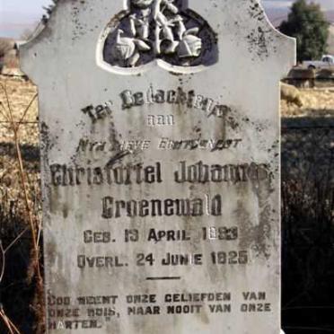 GROENEWALD Christoffel Johannes 1893-1925