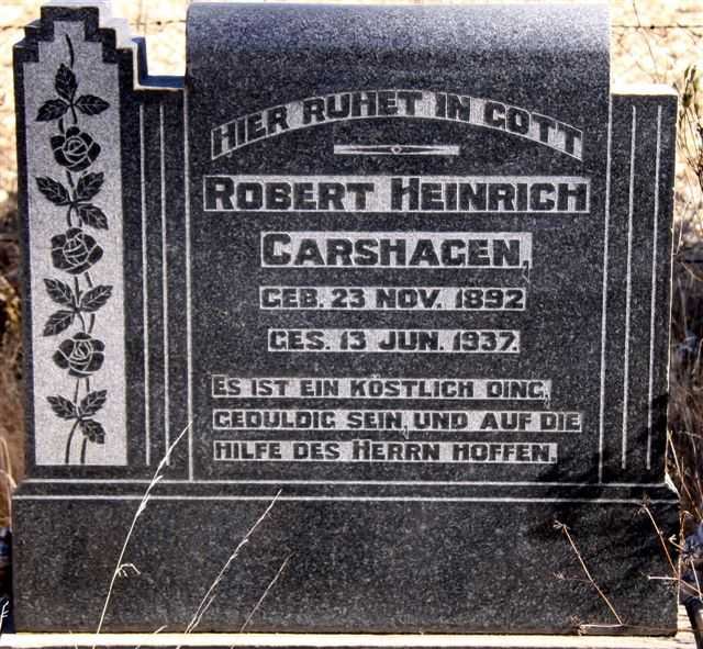 CARSHAGEN Robert Heinrich 1892-1937