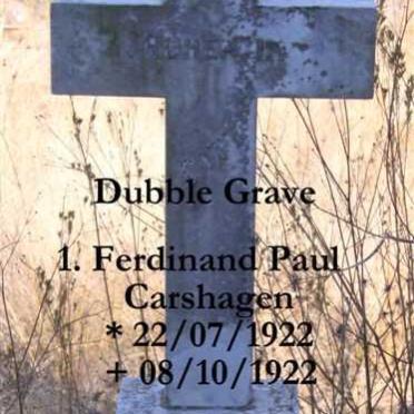 CARSHAGEN Ferdinand Paul 1922-1922 :: CARSHAGEN Phillipp Hermann 1925-1926
