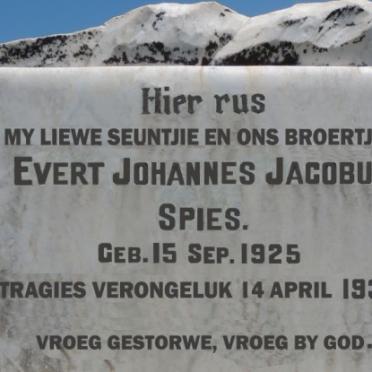 SPIES Evert Johannes Jacobus 1925-1936