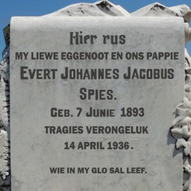 SPIES Evert Johannes Jacobus 1893-1936 