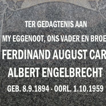 ENGELBRECHT Ferdinand August Carl 1894-1959