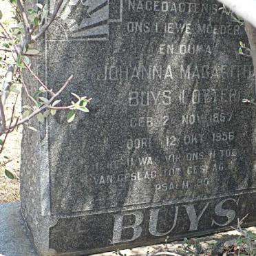 BUYS Johanna Magaritha nee LÖTTER 1867-1956