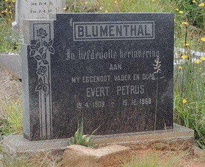 BLUMENTHAL Evert Petrus 1909-1968